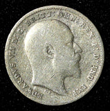 Great Britain Edward VII Silver 1907 3 Pence KM# 797.2 (28 217)