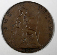 Great Britain Edward VII Bronze 1907 1 Penny KM# 794.2 (28 191)