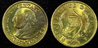 Guatemala Bartolome de las Casas Brass 1978 1 Centavo UNC KM# 275.1  (24 621)