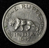 India-British George VI Nickel 1947 Rupee KM# 559 (27 607)