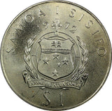 SAMOA 1972 1 Tala Jacob Roggeveen's Discovery of Samoa 38.8mm UNC Toned KM#11(2)