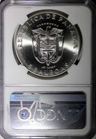 Panama Silver 1970 FM 5 Balboas NGC MS66 Central American Games KM#28 (030)
