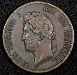 French Colonies West Indies Louis Philippe I 1844 A 5 Centimes KM# 12 (27 141)