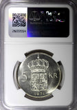 SWEDEN Gustaf VI Silver 1971 U 5 Kronor 34mm NGC MS65 Mintage-712.500 KM#829 (8)