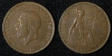 Great Britain George V Bronze 1936 1/2 Penny KM# 837 (28 888)
