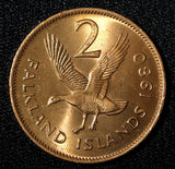 Falkland Islands Elizabeth II 1980 2 Pence UNC KM# 3 RANDOM PICK (1 Coin) (037)