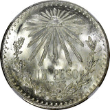 Mexico ESTADOS UNIDOS MEXICANOS Silver 1933 M Peso NGC MS65 GEM BU KM# 455 (019)