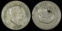 Colombia Simon Bolivar 1963 20 Centavos Large Date Variety KM# 215.2 (26 989)