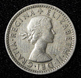Great Britain Elizabeth II Copper-nickel 1954 6 Pence KM# 903 (27 688)