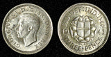 Great Britain George VI Silver 1943 3 Pence KM# 848 (28 690)