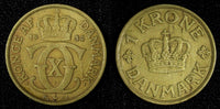 DENMARK Christian X 1934 N GJ 1 Krone Mintage-529,000 BETTER DATE KM# 824.2 (06)