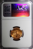 Rhodesia Bronze 1970 1/2 Cent NGC MS64 RD FULL RED KM# 9 (004)