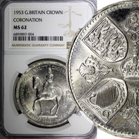 GREAT BRITAIN 1953 Crown Coronation of Queen Elizabeth II NGC MS62 KM# 894 (004)