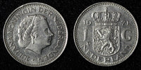 Netherlands Juliana Nickel  1971 1 Gulden 25 mm Royal Dutch KM# 184a  (943)