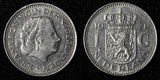 Netherlands Juliana Nickel  1971 1 Gulden 25 mm Royal Dutch KM# 184a  (943)