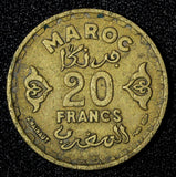 Morocco Mohammed V Aluminum-Bronze 1371 (1952) 20 Francs Y# 50 (27 664)