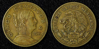 MEXICO Bronze 1964 Mo 5 Centavos Large type KM# 426 (27 420)