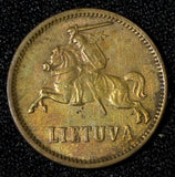 Lithuania Bronze 1936 2 Centai ch.VF KM# 80 (30 054)