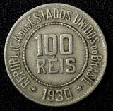 BRAZIL Copper-Nickel 1930 100 Reis Rio de Janeiro Mint KM# 518 (27 783)