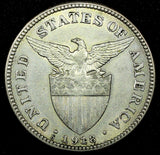 PHILIPPINES Silver 1918 S  50 Centavos 27.5 mm BETTER DATE XF- aUNC KM# 171 (66)