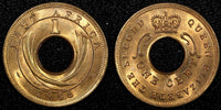 East Africa Elizabeth II Bronze 1956 H 1 Cent GEM BU Heaton's Mint KM# 35  (091)