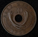 East Africa George V Bronze 1933 10 Cent 31mm KM# 19  (30 059)