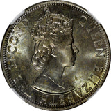 BELIZE Elizabeth II 1975 50 Cents NGC MS64 Light Toned TOP GRADED KM# 37 (013)