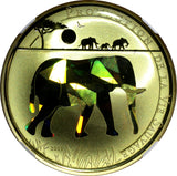 TOGO Silver plated 2011 100 Francs Elephant  NGC PL69 TOP GRADED KM# 116 (012)