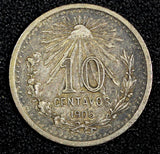 Mexico ESTADOS UNIDOS MEXICANOS Silver 1906 M 10 Centavos KM#428 (27 296)