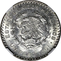 Mexico ESTADOS UNIDOS MEXICANOS Silver 1961 Peso Jose Morelos NGC MS63 KM#459(8)