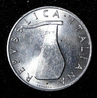 Italy Aluminum 1952 R 5 Lire Dolphin UNC  KM# 92 (27 674)