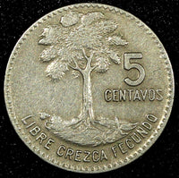 GUATEMALA Copper-Nickel 1969  5 Centavos Large date KM# 266.1 (24 555)