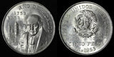 MEXICO Hidalgo's Silver 1953 5 Pesos 27.78 g 40 mm UNC KM# 468 (28 703)