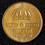 Sweden Gustaf VI Adolf Bronze 1961 TS 1 Ore GEM BU Toned KM# 820 (30 226)