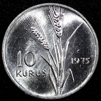 Turkey 1975 10 Kurus FAO Agricultural Progress Series BU KM# 898a (24 251)