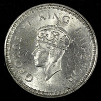 India-British George VI Silver 1944 (B) Rupee Bombay Mint KM# 557.1 (27 319)