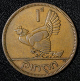 Ireland Republic Bronze 1949 1 Penny hen with chicks KM# 11 (28 997)