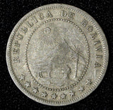 BOLIVIA  1897 5 Centavos Paris Mint KM# 173.3 (30 075)