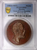 SWEDEN Specimen Medal Oscar II 1872-1907  Horse Breeding PCGS SP65 TOP GRADED