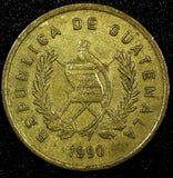Guatemala Bartolome de las Casas Brass 1990 1 Centavo KM# 275.3  (24 465)