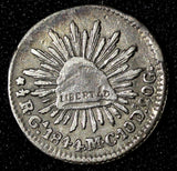 MEXICO Silver 1844 Ga MC 1/2 Real Guadalajara Mint Liberty Cap KM# 370.5 (338)