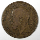 Great Britain George V Bronze 1920 1 Penny KM# 810  (28 196)