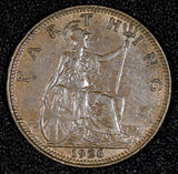 Great Britain George V  Bronze 1926 Farthing 1st Year Type Choice XF KM# 825 (9)