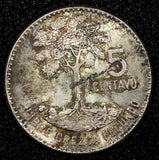 GUATEMALA Silver 1960 5 Centavos UNC Toned KM# 261  (24 432)