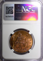 GREAT BRITAIN George V Bronze 1935 1 Penny NGC MS64 RB NICE TONING KM# 838 (07)