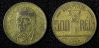 BRAZIL  Diogo Antônio Feijó Aluminum-Bronze 1938  500 Reis KM# 540 (27 647)