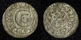 Swedish Livonia City of Riga Carl X Gustav Silver 1658 1 Solidus KM# 50 (27 765)