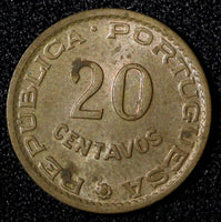 Mozambique Bronze 1961 20 Centavos KM# 85 (27 744)