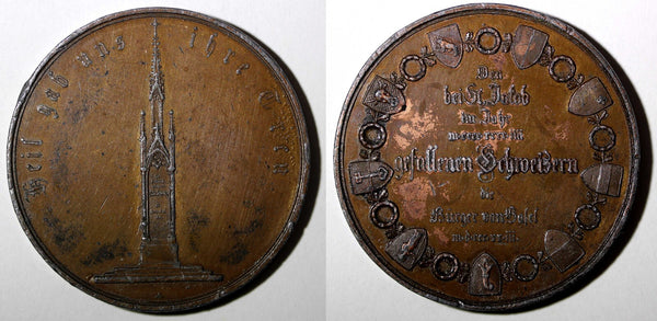 Saint Jacob Religious ST. JACOB Bronze Medal 52mm .Heavy (27 736)