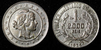 BRAZIL Silver 1926 2000 Reis  Rio de Janeiro Mint  KM# 526  (27 506)